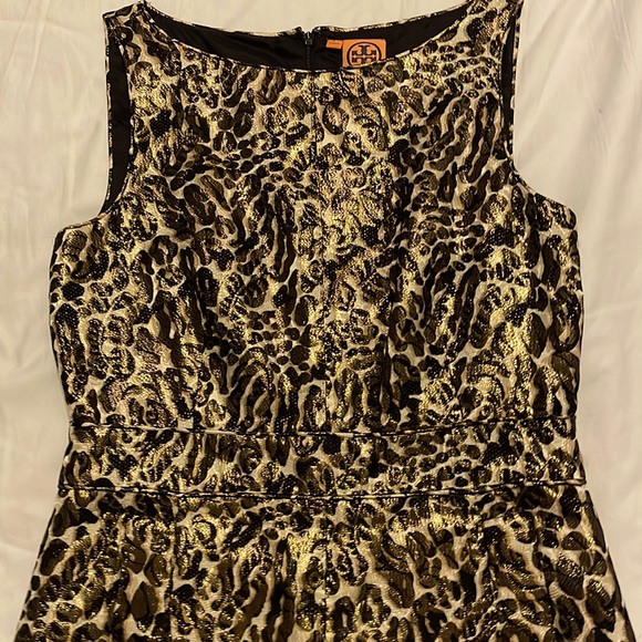 Tory Burch Dresses Tory Burch Size 8 And Silk Metallic Dress Poshmark